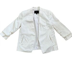 Banana Republic Linen Blend 3/4 Sleeve Blazer Women’s Size 10 White